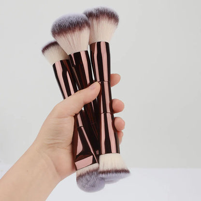 3 styles Double-headed Makeup Brush With Soft Bristles Foundation Brush Blush Brush BB Cream Makeup Brush Portable Makeup Tool