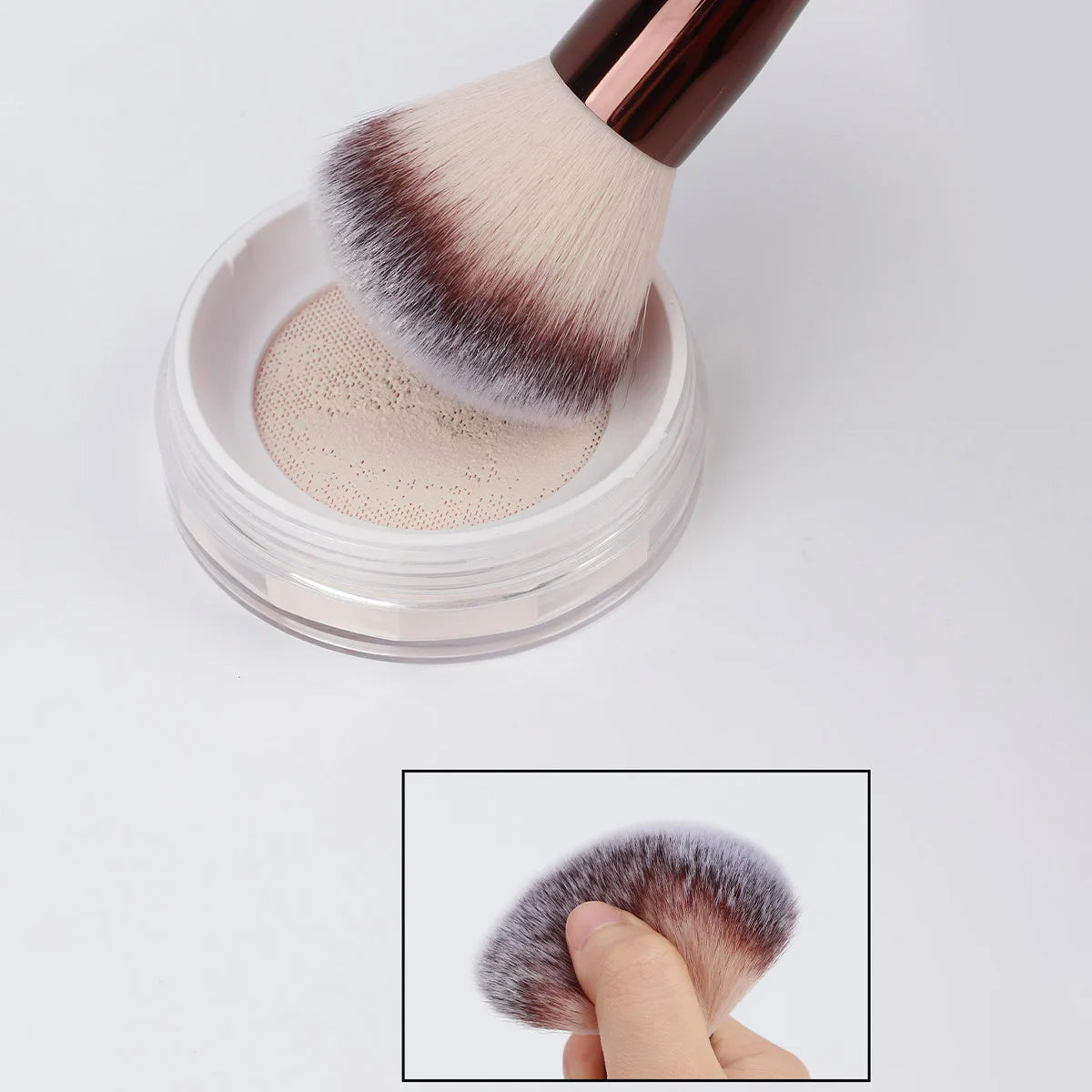 3 styles Double-headed Makeup Brush With Soft Bristles Foundation Brush Blush Brush BB Cream Makeup Brush Portable Makeup Tool