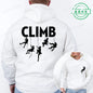 Hoodie Born To Climb, Mountain Hiking Rock Climbing Printed Unisex Sweatshirt Harajuku Hip Hop Hoodie Casual Fashion Streetwear