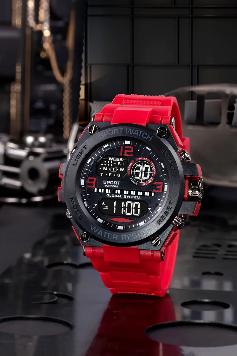 Fashion Sport Electronic Watch Waterproof Stopwatch Man Watches Luminous Alarm Clock Digital Wristwatch