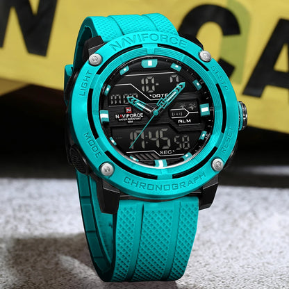 NAVIFORCE Luxury Watch Sport Waterproof Male Clock Date Digital Quartz Men Watch Double Display Wristwatch 2025 New reloj homb