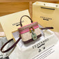 New minimalist and fashionable small handbag, contrasting color women's bag, high-end carriage crossbody bag, portable box bag