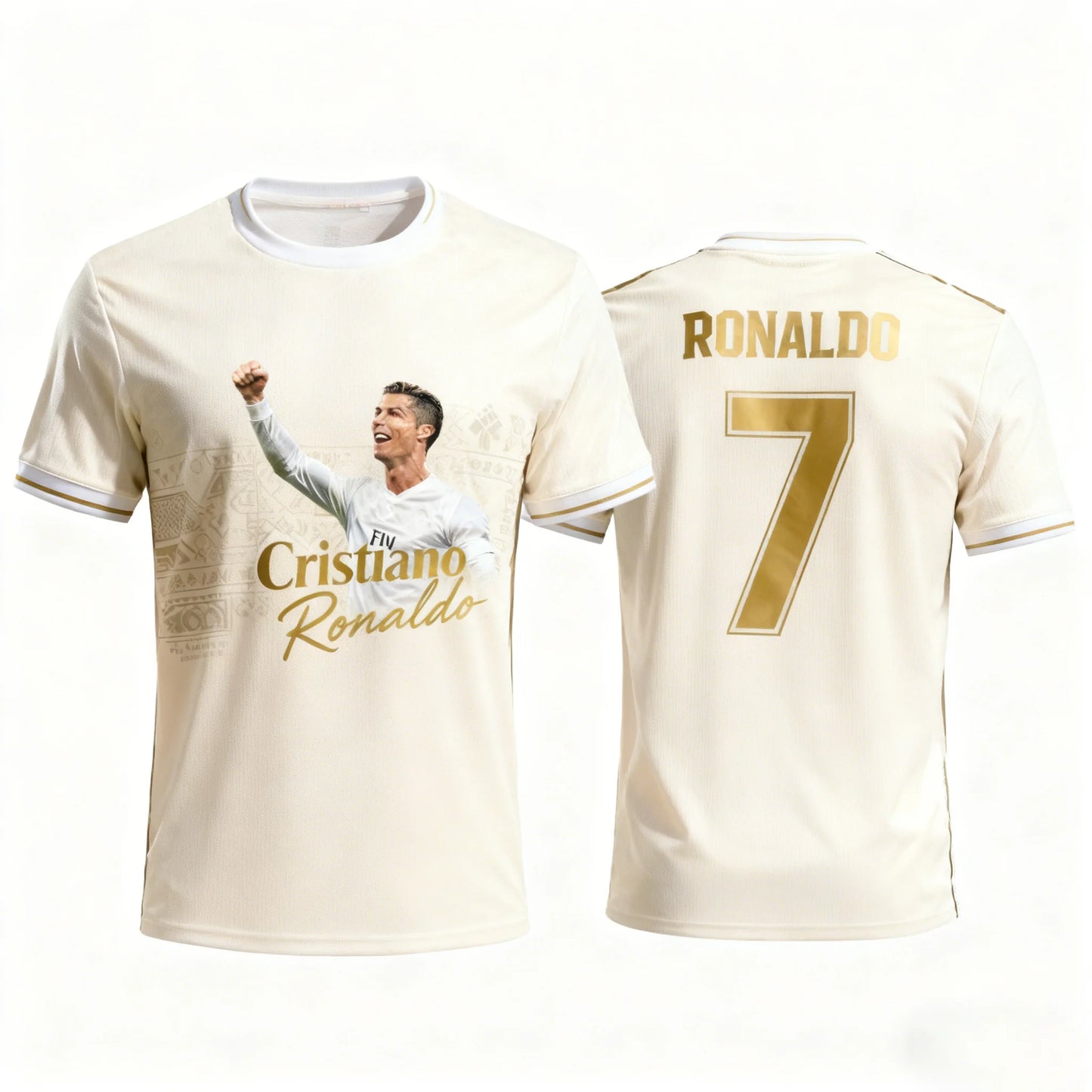 Ronaldo 7 Football Jersey ChatGPT AI Fan Edition Summer Soccer Training Tops Casual Comfortable Sportswear for Men and Children