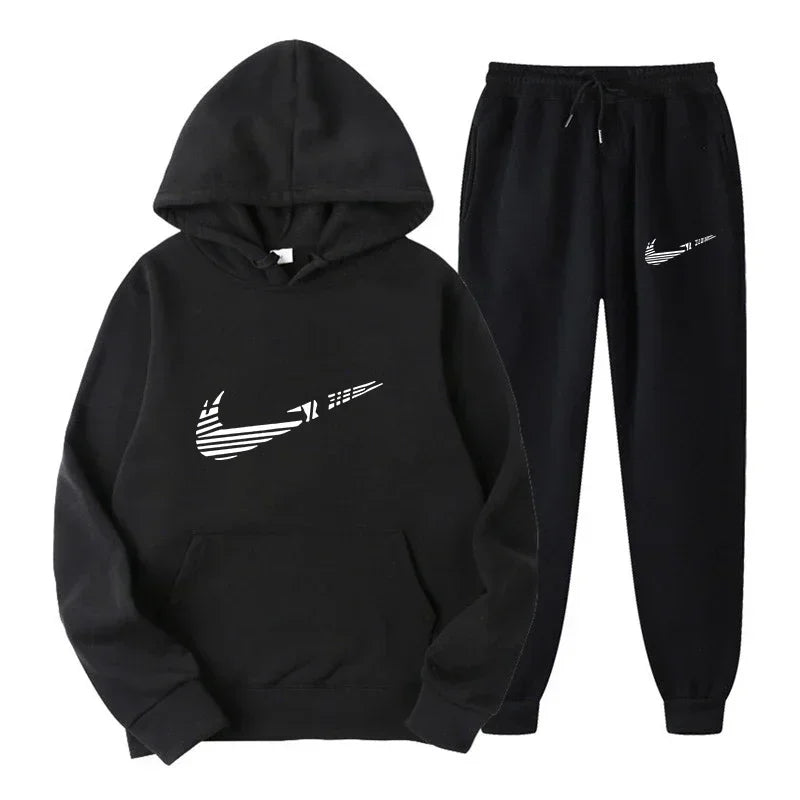 Men's and women's all-purpose sportswear with hooded sweatshirt for outdoor training, jogging, fashionable and casual, comfortab