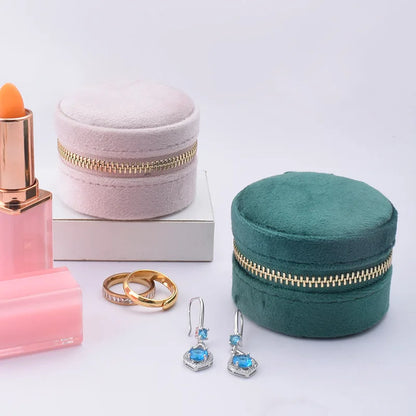 Jewelry Storage Box for Cute Girls - Ring and Accessory Box Made of Velvet, Small and Portable Jewelry Box