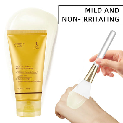 Turmeric Collagen Night Mask Hydrating Moisturizing Brightening Hydrating To Improves Spots Acne Dullness Skin Peel-off Mask