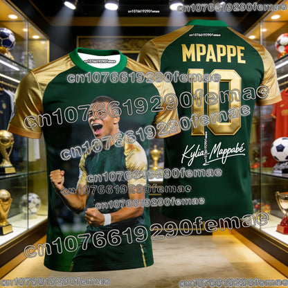 Fashion Mbappé Special Edition Football T-Shirt Quick Dry Outdoor Sports Jersey Breathable for Men Women Kids Daily Wear