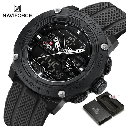 NAVIFORCE Luxury Watch Sport Waterproof Male Clock Date Digital Quartz Men Watch Double Display Wristwatch 2025 New reloj homb