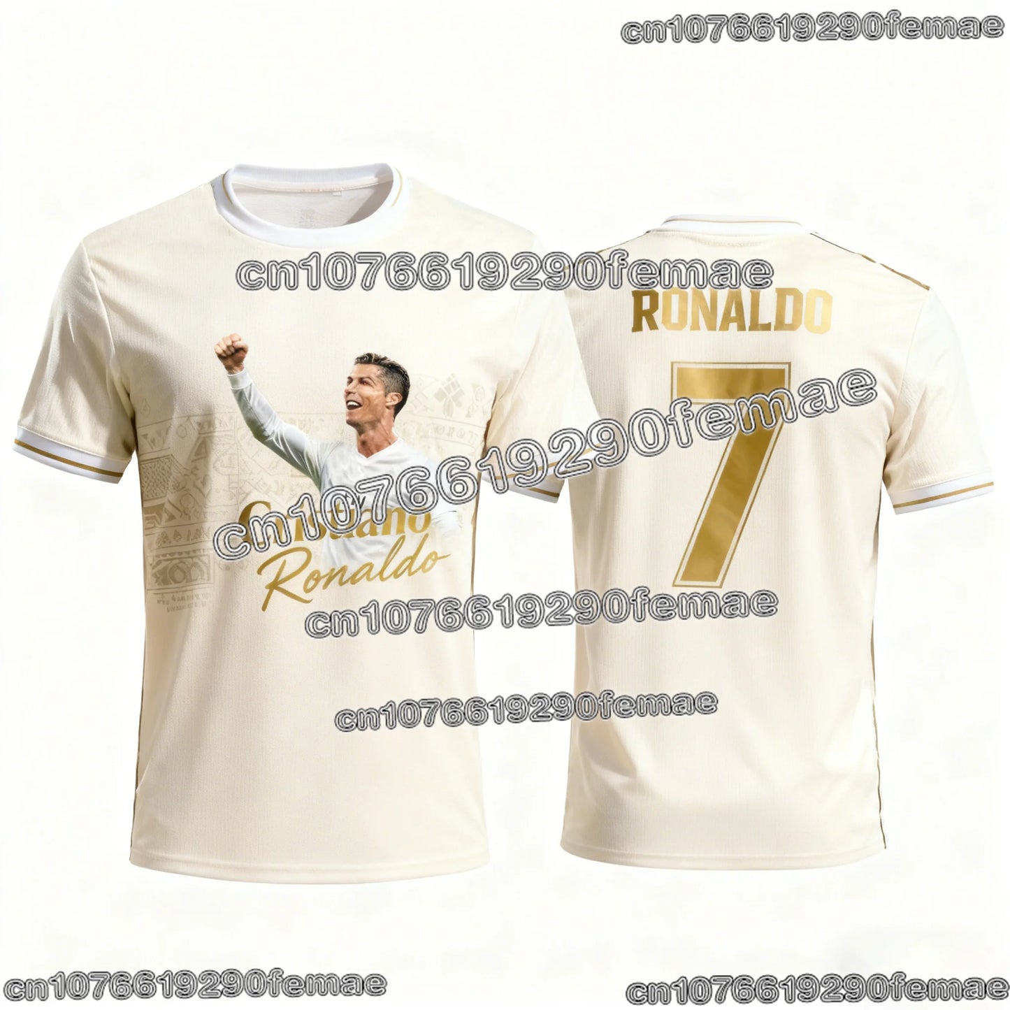 Ronaldo 7 Football Jersey ChatGPT AI Fan Edition Summer Soccer Training Tops Casual Comfortable Sportswear for Men and Children