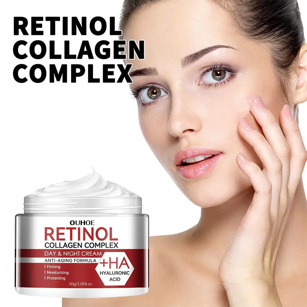 3pcs/set Retinol Wrinkle Remover Face Cream Firming Lifting Anti Aging Fade Fine Lines Moisturizing Whitening Repair Skin Cream