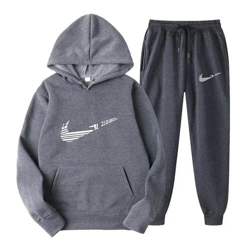 Men's and women's all-purpose sportswear with hooded sweatshirt for outdoor training, jogging, fashionable and casual, comfortab