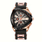 Unique Sports Men Watch High Quality Silicone Strap Auto Date Quartz Watches New Design Hot Sale Wristwatch Gifts For Him