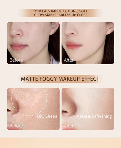 MACKANDY Natural Botanical Liquid Foundation Full Coverage Non-Greasy for Combo &Oily Skin Easy-to-apply Matte Finish Foundation