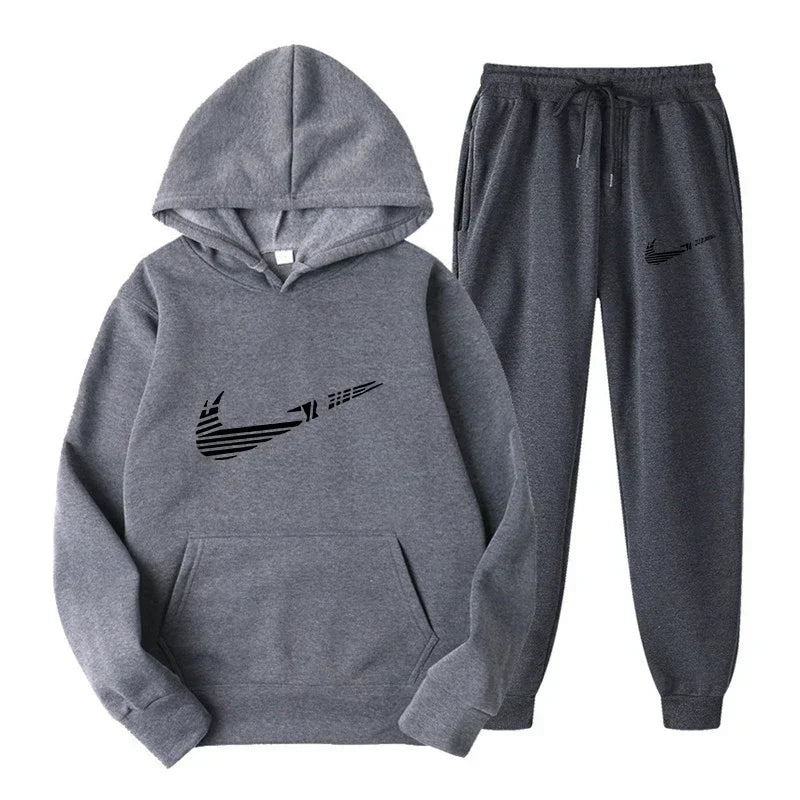 Men's and women's all-purpose sportswear with hooded sweatshirt for outdoor training, jogging, fashionable and casual, comfortab