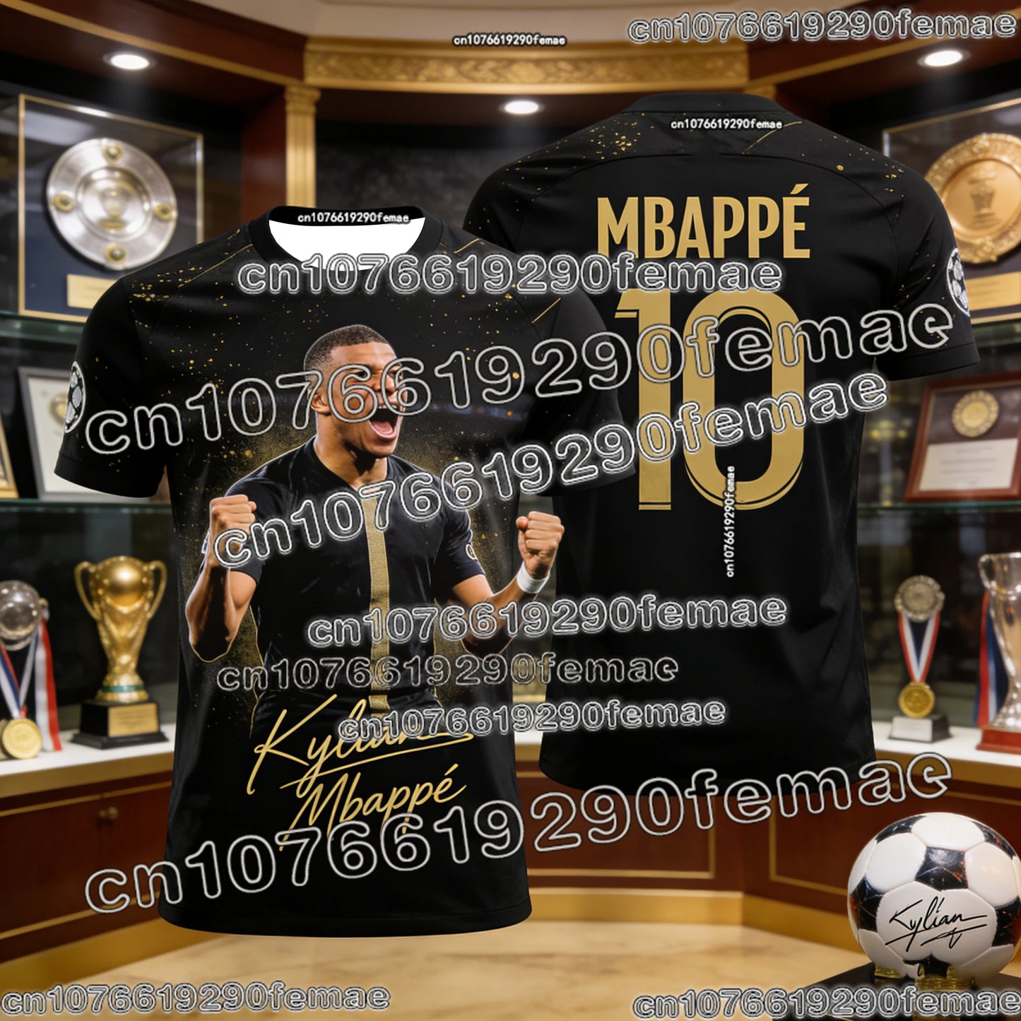 Fashion Mbappé Special Edition Football T-Shirt Quick Dry Outdoor Sports Jersey Breathable for Men Women Kids Daily Wear