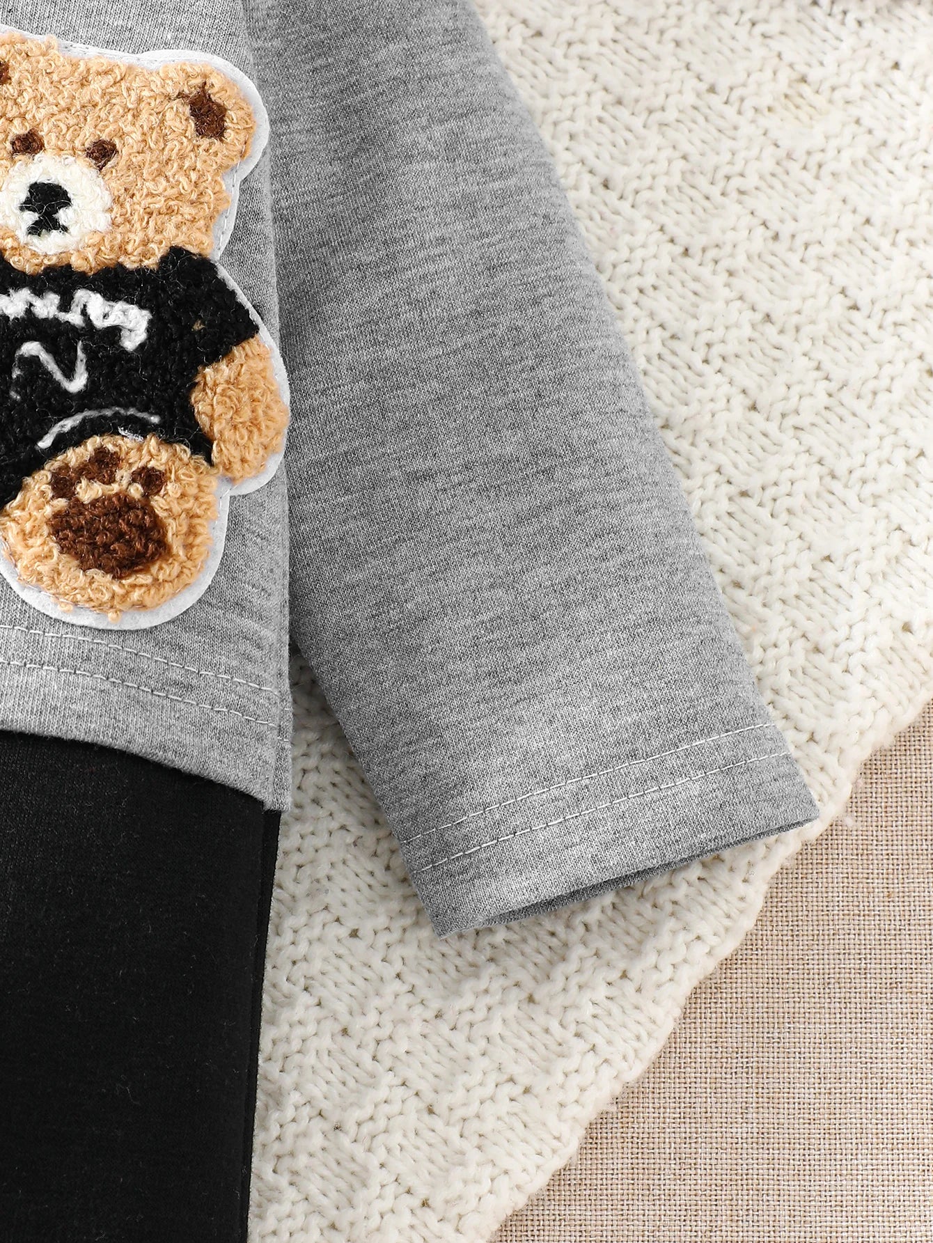 IURNXB Infant Cartoon Bear Romper Long Sleeve Baby Boy Gentleman Plaid Jumpsuit Onesie Newborn Color Block Outfit 1-18M