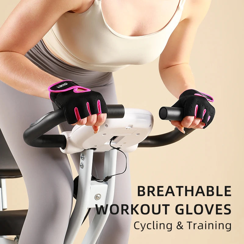 VBOSi Breathable Half Finger Gloves for Gym Exercise Cycling with Anti-slip Dots Palm Protection