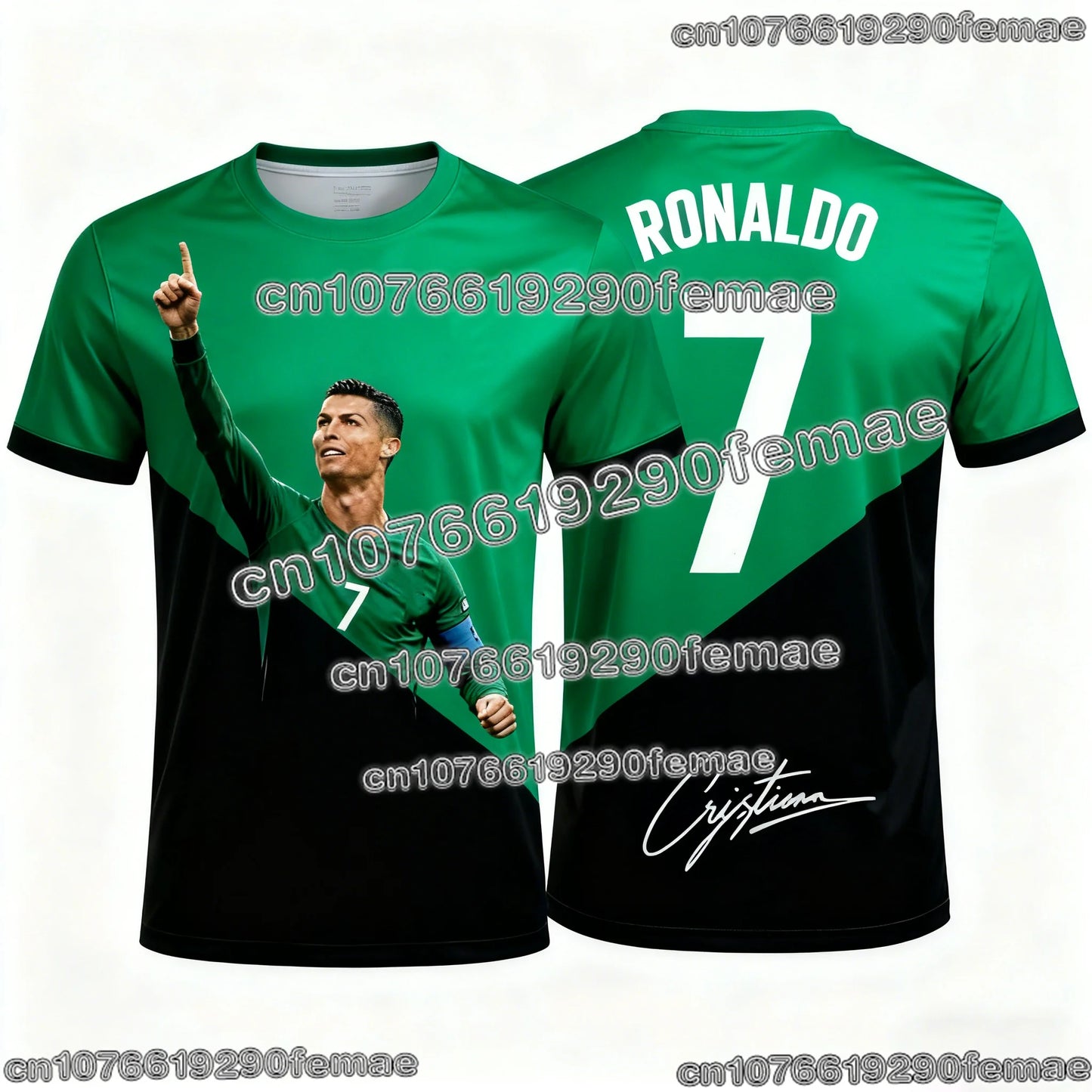 Ronaldo 7 Football Jersey ChatGPT AI Fan Edition Summer Soccer Training Tops Casual Comfortable Sportswear for Men and Children