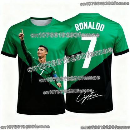 Ronaldo 7 Football Jersey ChatGPT AI Fan Edition Summer Soccer Training Tops Casual Comfortable Sportswear for Men and Children