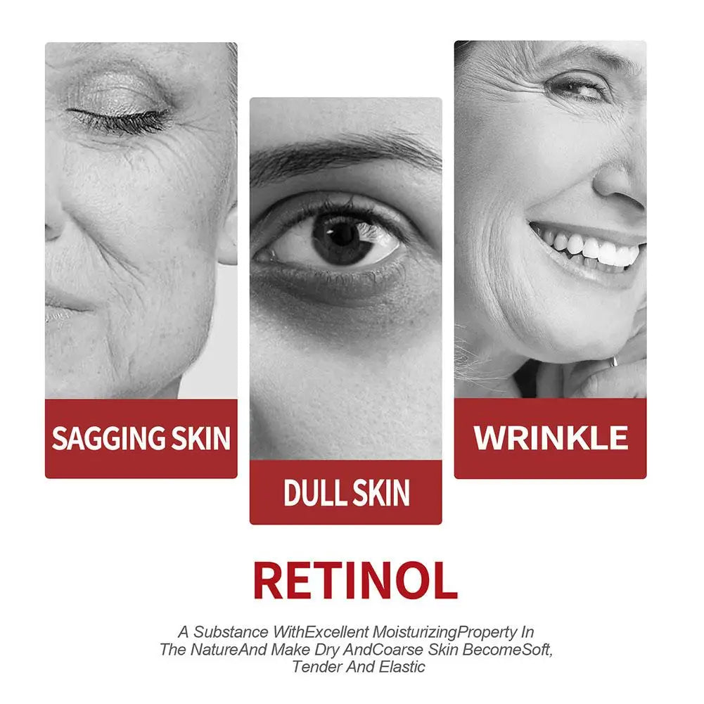 3pcs/set Retinol Wrinkle Remover Face Cream Firming Lifting Anti Aging Fade Fine Lines Moisturizing Whitening Repair Skin Cream