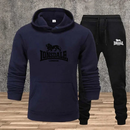 Men's Set Hooded Sweatshirts Sweatpants Autumn Winter Male Daily Casual Sports Jogger Suit 2026 Urban Fashion Hoodies Sportswear