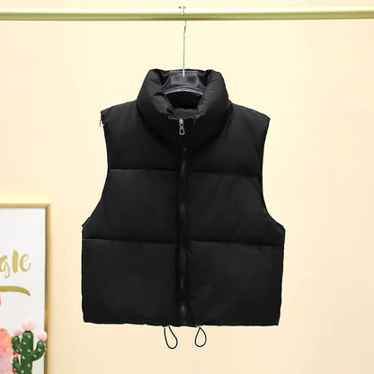 HLJ&GG Winter New Puffer Vest 3 Piece Sets Women Zipper Long Sleeve Top+Cotton Jacket+Legging Pants Outfits Casual Tracksuits BR