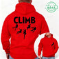 Hoodie Born To Climb, Mountain Hiking Rock Climbing Printed Unisex Sweatshirt Harajuku Hip Hop Hoodie Casual Fashion Streetwear