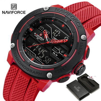 NAVIFORCE Luxury Watch Sport Waterproof Male Clock Date Digital Quartz Men Watch Double Display Wristwatch 2025 New reloj homb