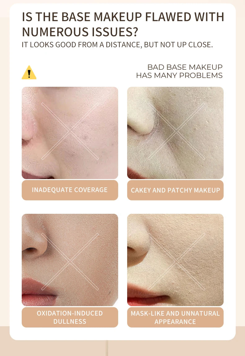 MACKANDY Natural Botanical Liquid Foundation Full Coverage Non-Greasy for Combo &Oily Skin Easy-to-apply Matte Finish Foundation