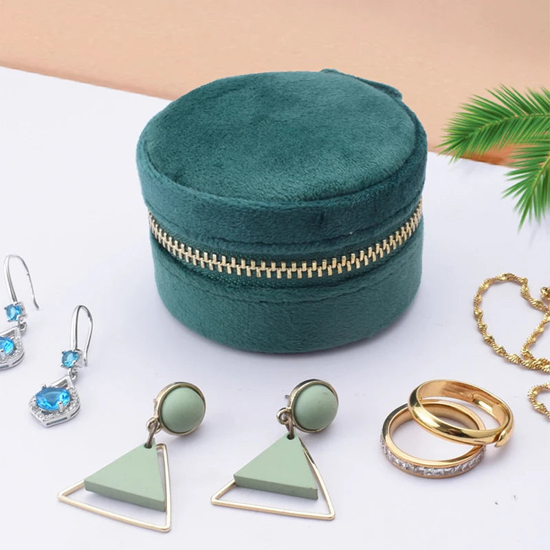 Jewelry Storage Box for Cute Girls - Ring and Accessory Box Made of Velvet, Small and Portable Jewelry Box