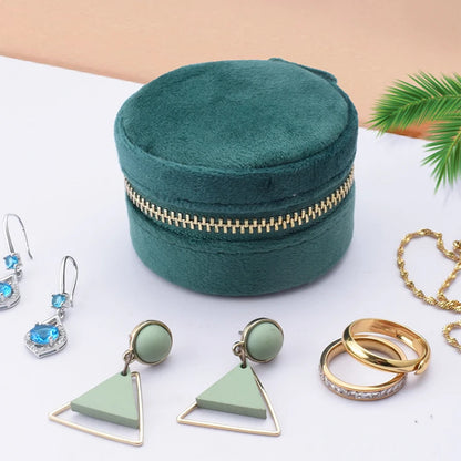 Jewelry Storage Box for Cute Girls - Ring and Accessory Box Made of Velvet, Small and Portable Jewelry Box