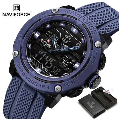 NAVIFORCE Luxury Watch Sport Waterproof Male Clock Date Digital Quartz Men Watch Double Display Wristwatch 2025 New reloj homb