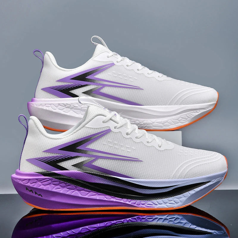 NEW Running Shoes Men Carbon Board Marathon Sports Breathable Lightweight Women's Comfortable Athletic Nonskid Sneakers Casual
