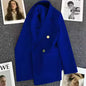 Slim Fit Ladies' Suit Jacket Double Row Metal Buckle Commuter Style Korean Elegance Thin Spring Women's Outerwear