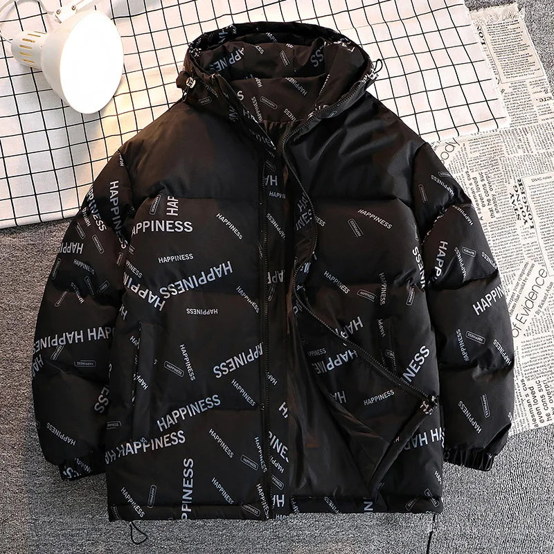 Winter Men Clothes New Parkas Cotton Padded Men Coat Winter Thick Warm Hooded Men Overcoat Teenagers Padded Jacket Down Jacket