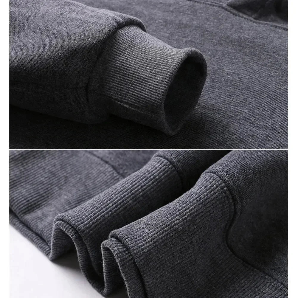Men's fashionable casual sportswear, outdoor fitness jogging set, autumn and winter pullover hoodie + sweatpants two-piece set