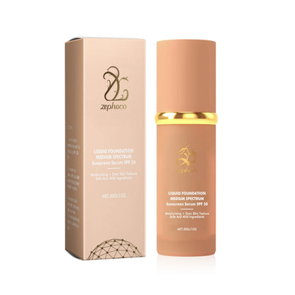 Moisturizing & Protective Foundation - Lightweight, Matte, Clear & Long-Lasting, Hydrating with Luminous Finish