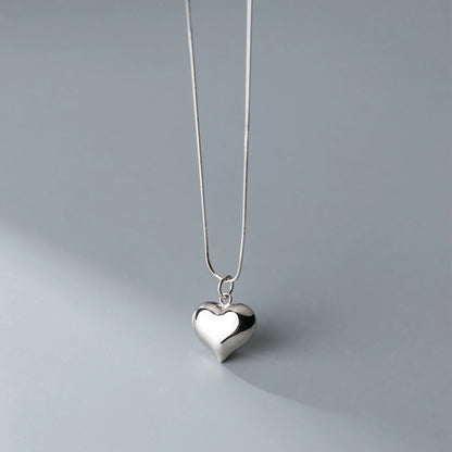 MODIAN Classic 925 Sterling Silver Romantic Heart  Chain Link Pendant Necklaces for Women Fine Jewelry Valentine's Day Gifts