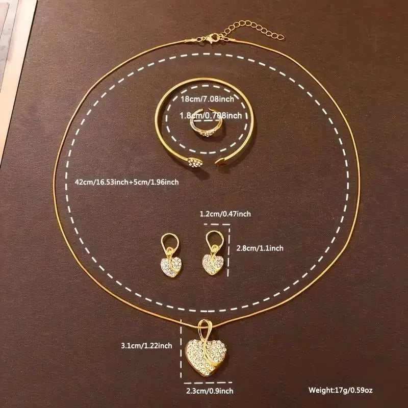 6PCS/Set Luxury Rhinestone Women Watches Fashion Roma Dial Quartz Wristwatch Jewelry Set Reloj Mujer Girls Clock Gift