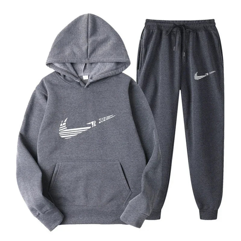 Men's and women's all-purpose sportswear with hooded sweatshirt for outdoor training, jogging, fashionable and casual, comfortab