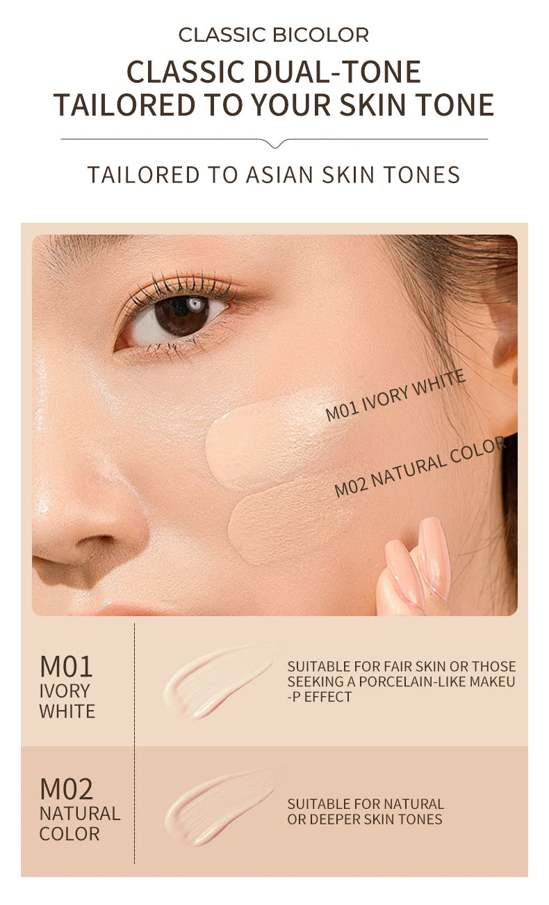 MACKANDY Natural Botanical Liquid Foundation Full Coverage Non-Greasy for Combo &Oily Skin Easy-to-apply Matte Finish Foundation
