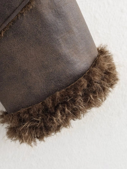 HH Women 2025 Winter New Fashion Versatile Fur One-Piece Thickened Jacket Female Personality Temperament Warm Retro Coat Mujer