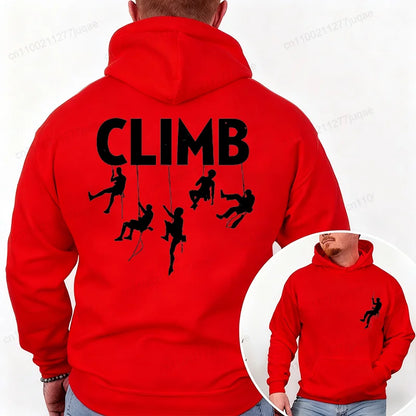 Hoodie Born To Climb, Mountain Hiking Rock Climbing Printed Unisex Sweatshirt Harajuku Hip Hop Hoodie Casual Fashion Streetwear
