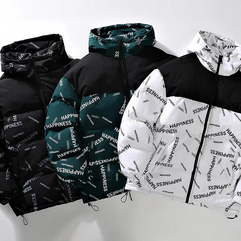 Winter Men Clothes New Parkas Cotton Padded Men Coat Winter Thick Warm Hooded Men Overcoat Teenagers Padded Jacket Down Jacket