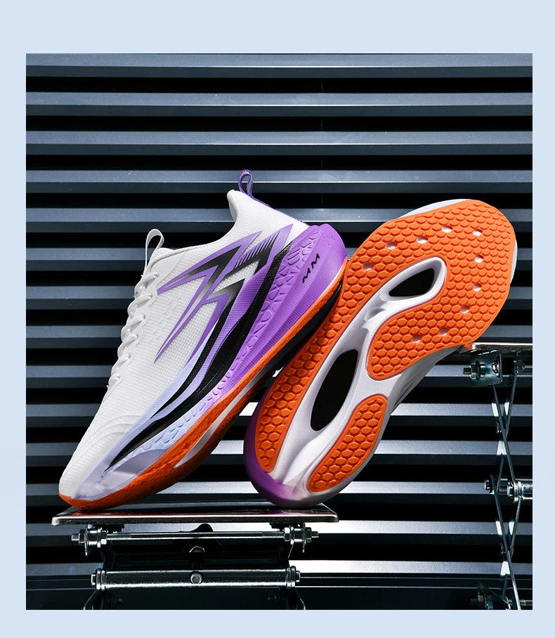 NEW Running Shoes Men Carbon Board Marathon Sports Breathable Lightweight Women's Comfortable Athletic Nonskid Sneakers Casual