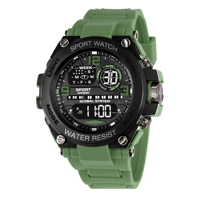 Fashion Sport Electronic Watch Waterproof Stopwatch Man Watches Luminous Alarm Clock Digital Wristwatch