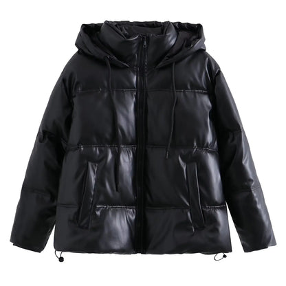 Winter Women's Cold Coat Winter Jackets For Women 2023 Warm Leather PU Parkas Winter Coat Promotion Female Outerwear