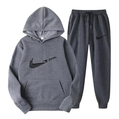 Men's and women's all-purpose sportswear with hooded sweatshirt for outdoor training, jogging, fashionable and casual, comfortab