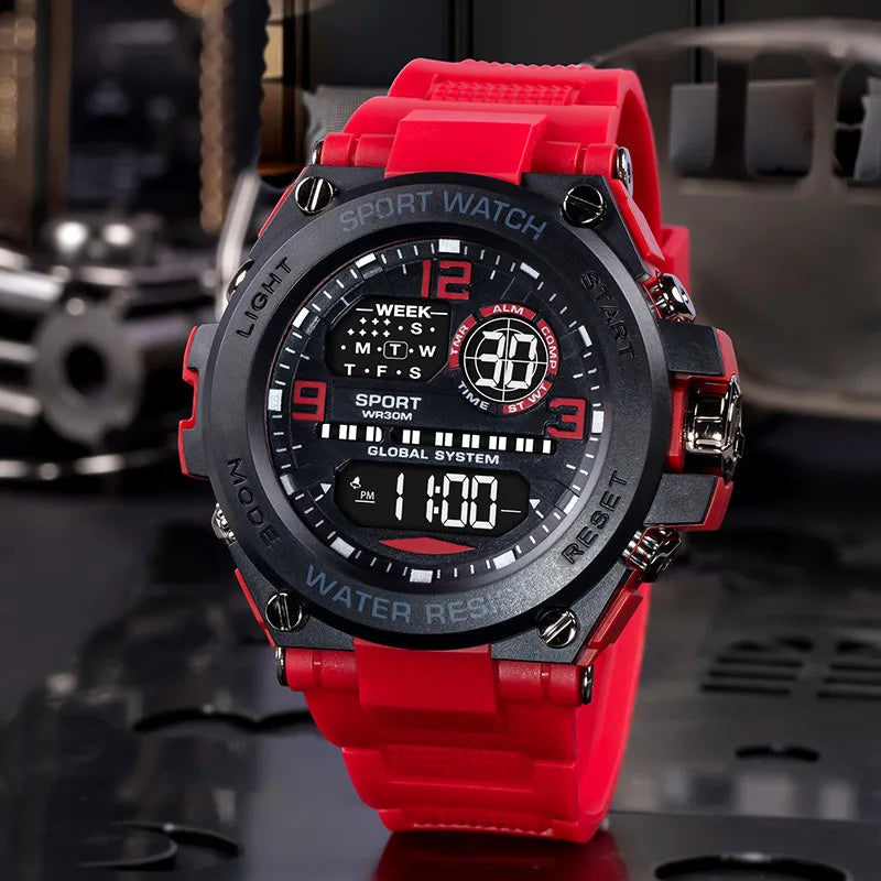 Fashion Sport Electronic Watch Waterproof Stopwatch Man Watches Luminous Alarm Clock Digital Wristwatch