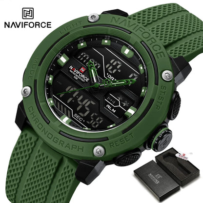 NAVIFORCE Luxury Watch Sport Waterproof Male Clock Date Digital Quartz Men Watch Double Display Wristwatch 2025 New reloj homb